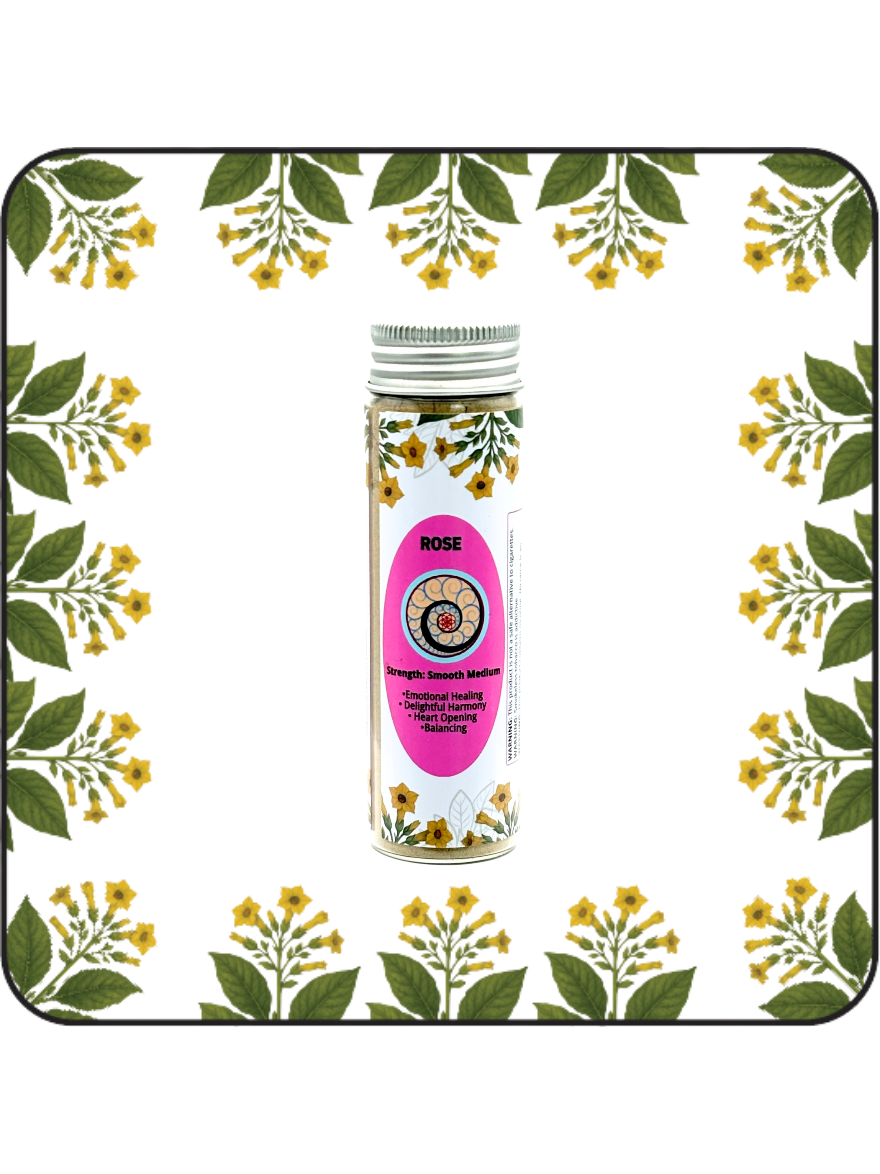 Large 32g Rose hapé (rapé) jar by Collective Journey Art– authentic Amazonian forest medicine. A gentle, heart-opening blend handcrafted for love, healing, and emotional balance.