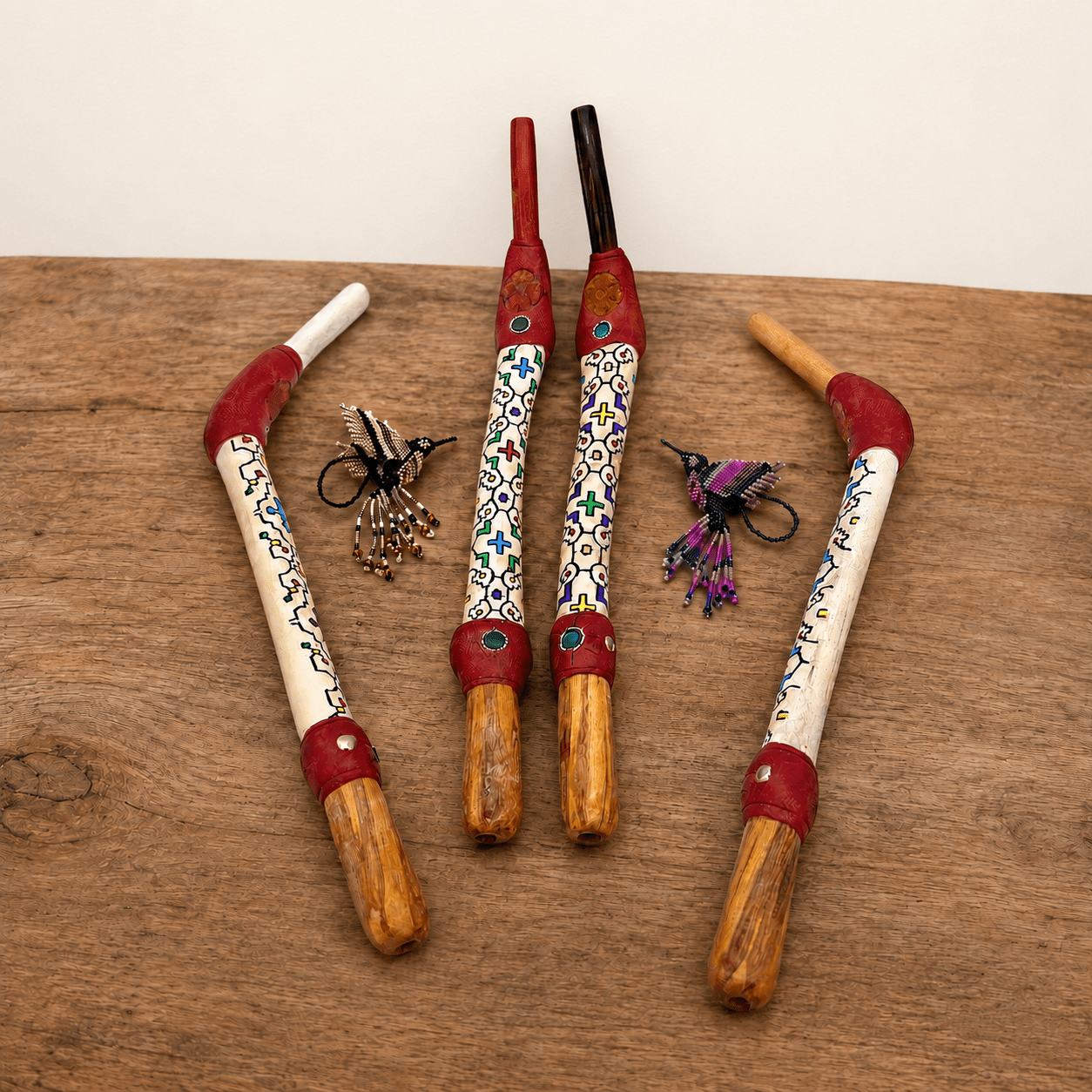 Royal Shipibo Tepi | Hand-Painted Hapé Serving Applicator by Collective Journey Art