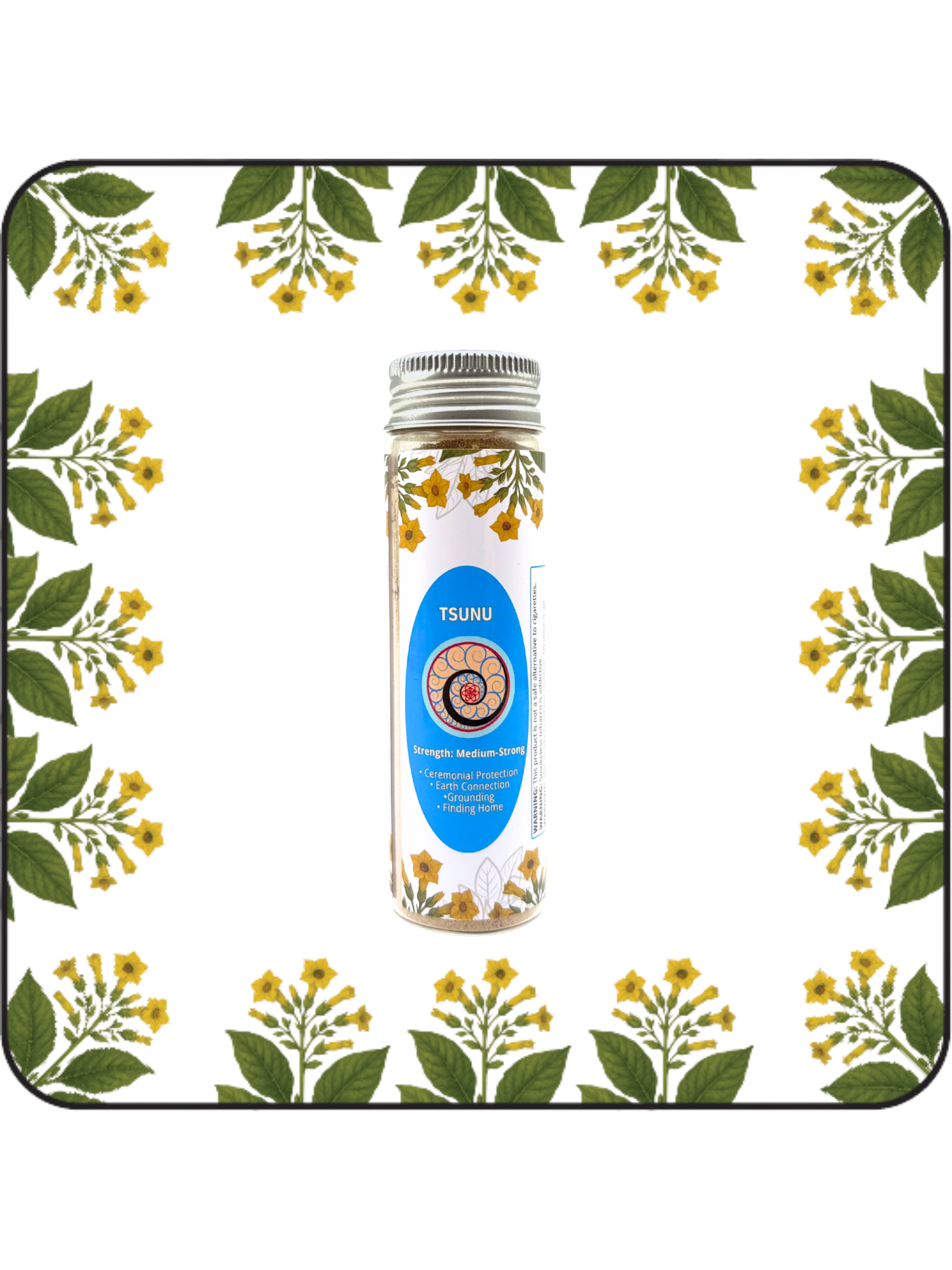 Tsunu hapé large bottle (32g), traditional Tsunu ash blend for grounding and centered awareness